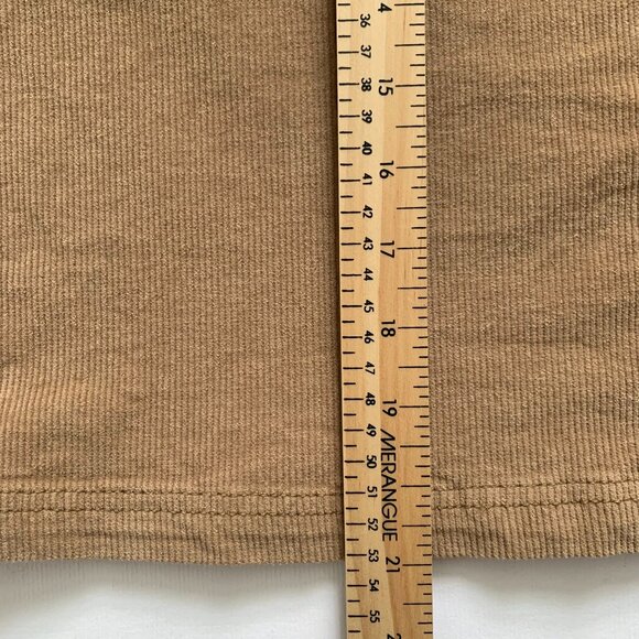 Jeanir Corduroy Tan Midi Skirt Cottagecore Twee Prairie Coastal Cowgirl Boho - Picture 13 of 15